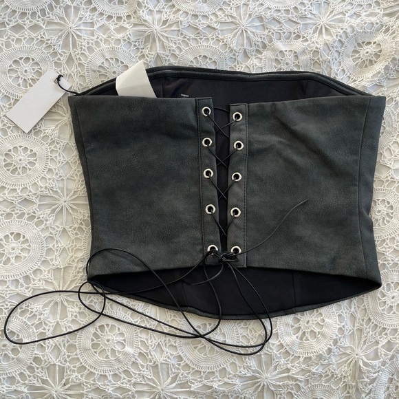 Tic Toc grey western corset top NWT - Picture 3 of 8